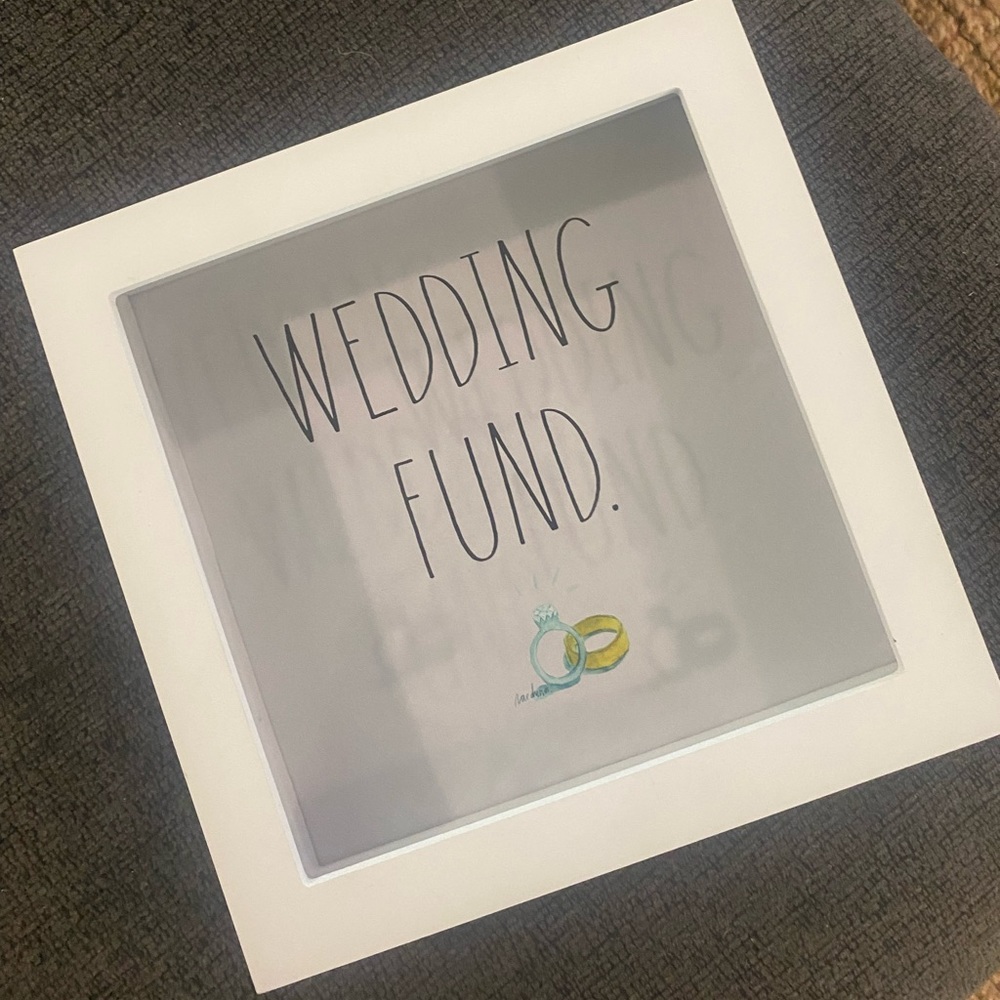 Rae Dunn wedding shadow/money box
